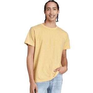 Original Use Men's Sweet Corn Yellow Soft 100% Cotton Crewneck Tee - Large 42/44